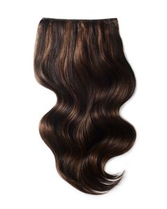 Remy Human Hair extensions Double Weft straight 16" - bruin 2/4/6#