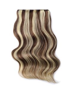 Remy Human Hair extensions Double Weft straight - bruin / blond 4/613#