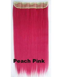 Clip in 1 baan straight Peach Pink