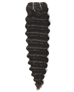 Remy Human Hair extensions curly 18" - bruin 2#