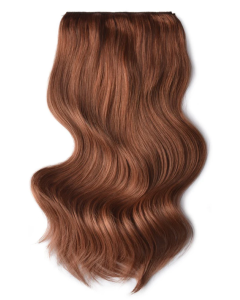 Remy Human Hair extensions Double Weft straight 24" - rood 33#