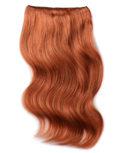 Remy Human Hair extensions Double Weft straight 22" - rood 350#