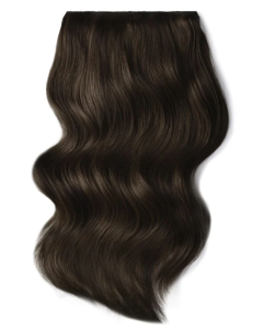 Remy Human Hair extensions Double Weft straight 16" - bruin 3#