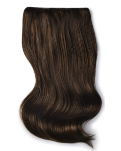 Remy Human Hair extensions Double Weft straight 22" - bruin 4#