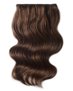 Remy Human Hair extensions Double Weft straight 22" - bruin 6B#