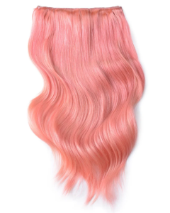 Remy Human Hair extensions Double Weft straight 16" - roze Pink#