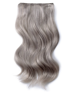 Remy Human Hair extensions Double Weft straight 20" - Silver Grey#