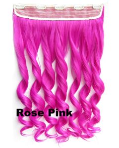 Clip in 1 baan wavy Rose Pink