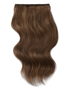 Remy Human Hair extensions straight 20" - brown 8#