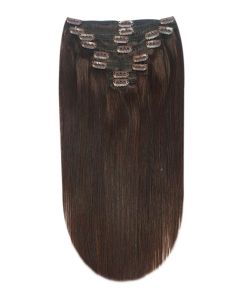 Remy Human Hair extensions straight - bruin 3#