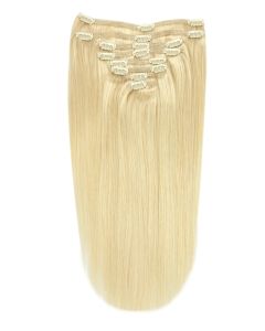 Remy Human Hair extensions straight 16" - blond 613#